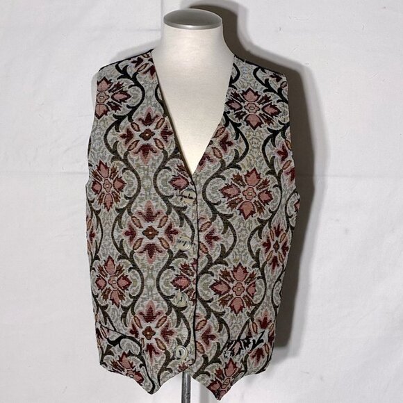 Vintage Dalia Tapestry Vest M - Picture 2 of 11